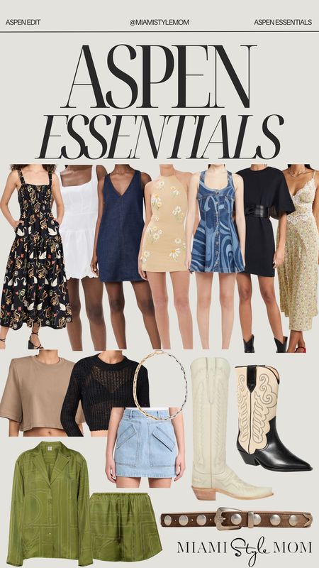 Aspen Essentials for the summer!🤍

Aspen essentials. Aspen outfit inspo. Summer outfit inspo. Cowboy boots. Mini dress. Maxi dress. Belt  

#LTKStyleTip #LTKSeasonal
