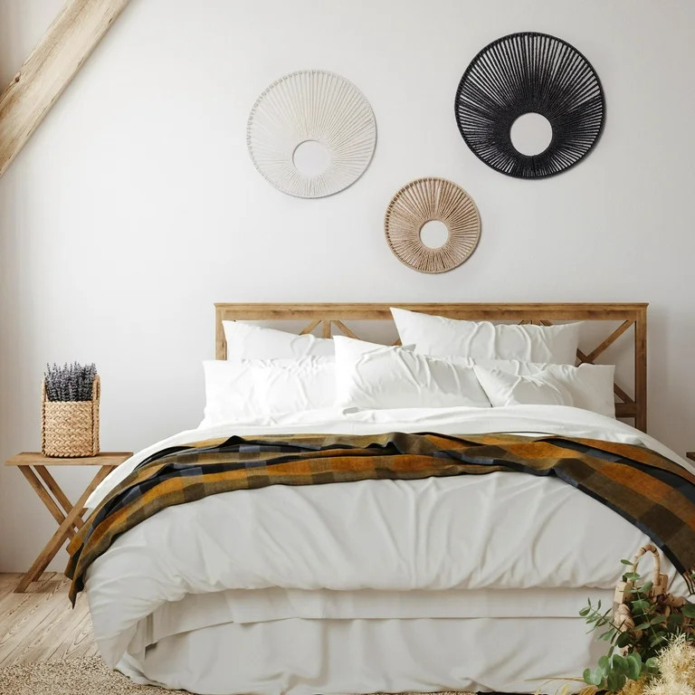 Crystal Art Gallery Round Woven Paper Rope Multicolor Wall Decor Set of 3 | Walmart (US)