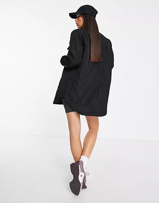 Vero Moda Tall quilted shacket in black | ASOS (Global)