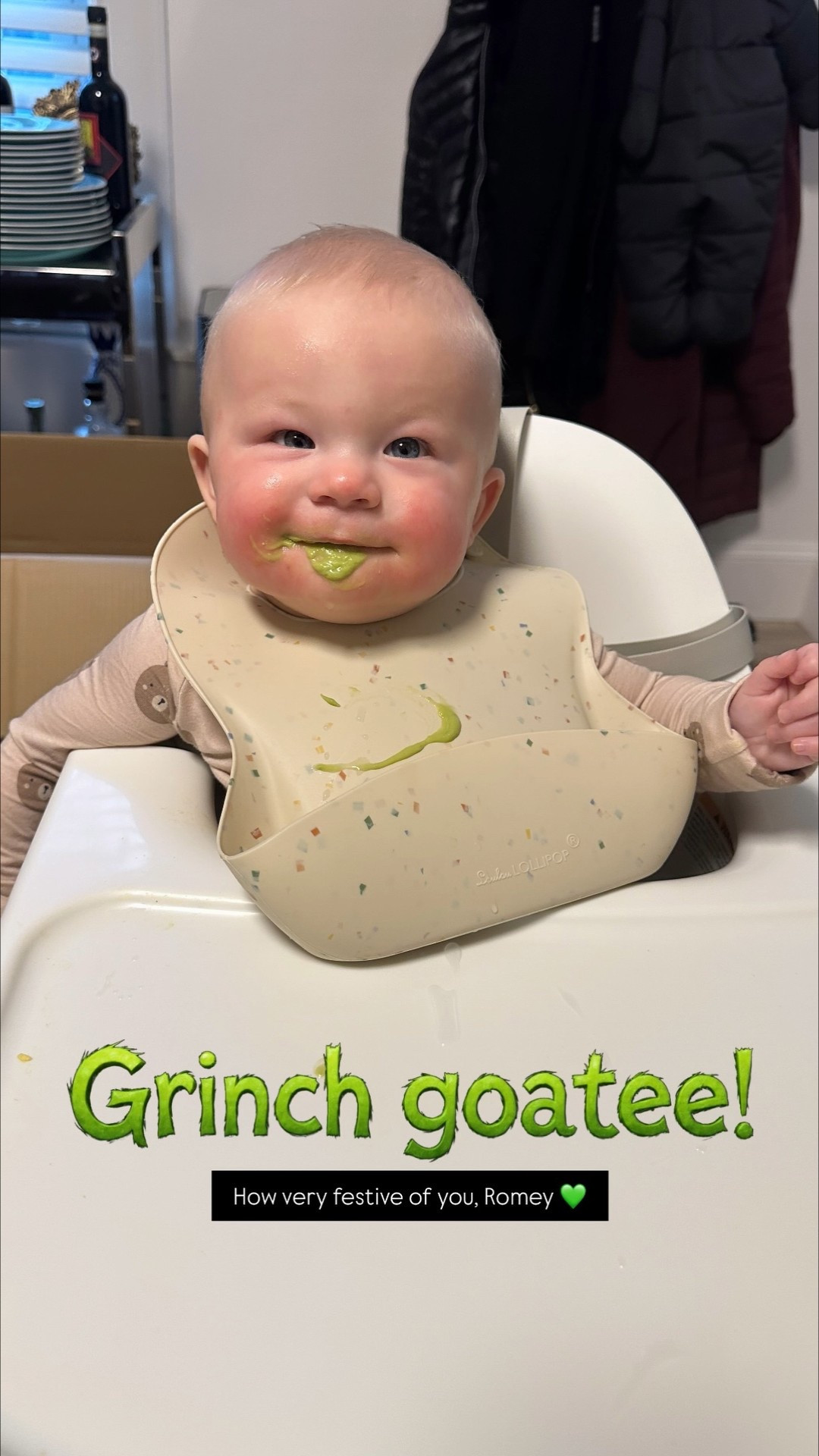 How very festive of you, Romey 💚

#LTKmomlife #LTKBaby #LTKKids