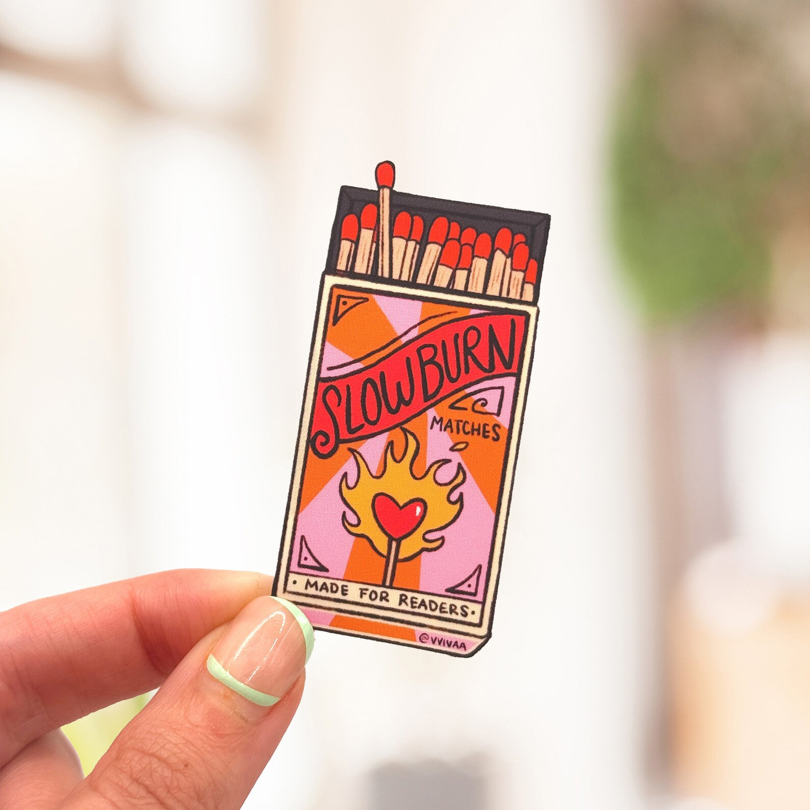 Slow Burn Bookish Tropes Clear Matte Sticker Bookish Stickers, Bookish Art, Bookish Merch, Kindle... | Etsy (US)