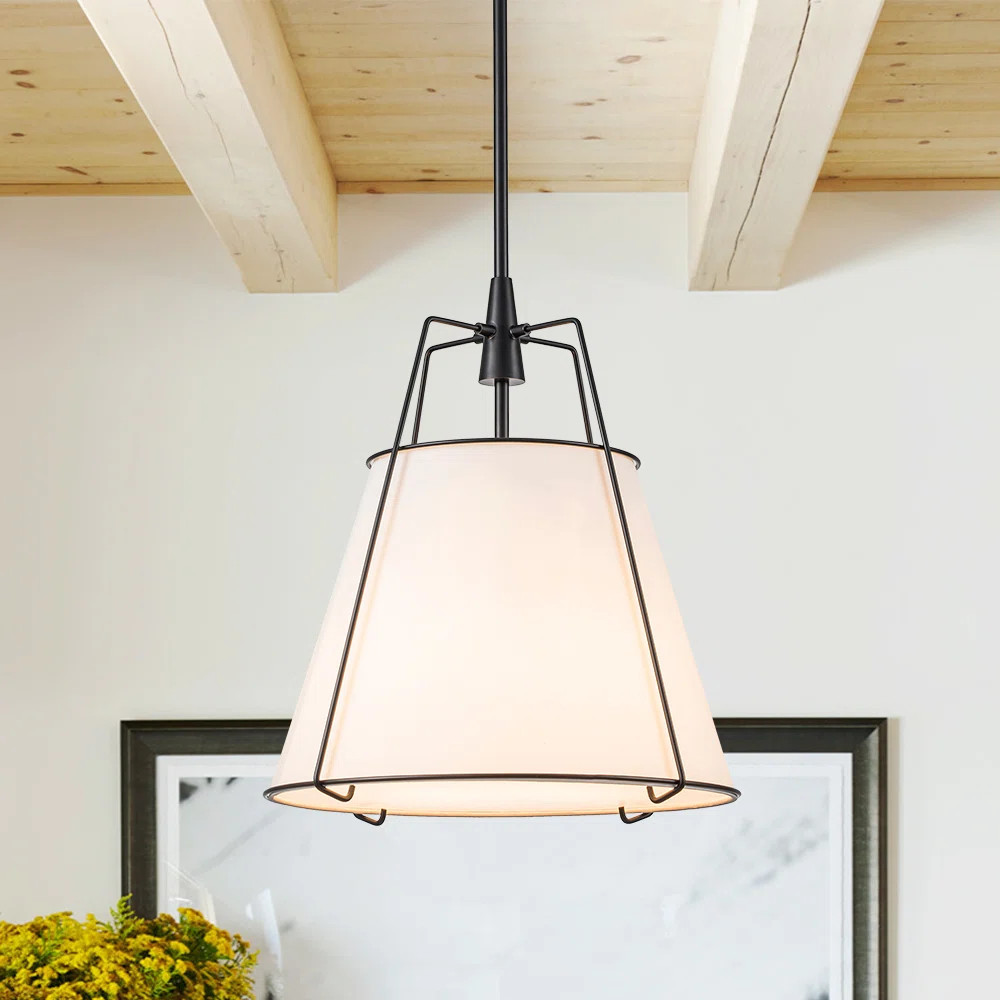 Nyjel 4 - Light Linen Tapered Pendant | Wayfair North America