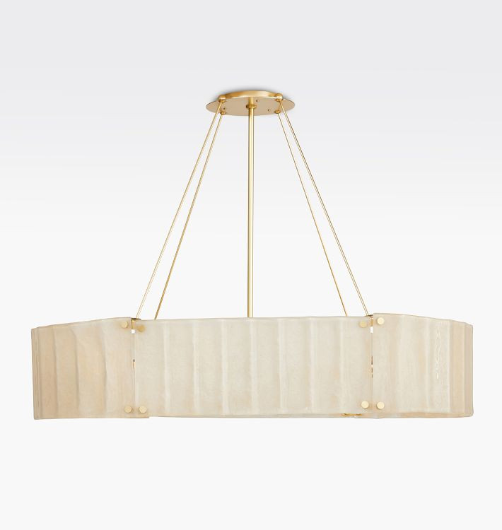 Willamette 48" Linear Chandelier, Champagne Glass | Rejuvenation