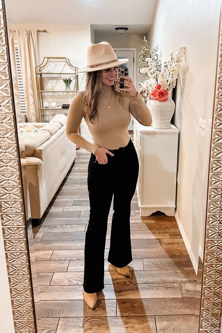 Flare jeans on Amazon for the win! Paired with my taupe turtleneck body suit & boots. 

Amazon jeans. High waisted jeans, black denim, flare jeans, bell bottoms, mom fashion, mom style, valentines outfit. Date night look. High rise denim. Levi jeans. 

#LTKunder50 #LTKFind 

#LTKfindsunder50 #LTKstyletip #LTKSeasonal