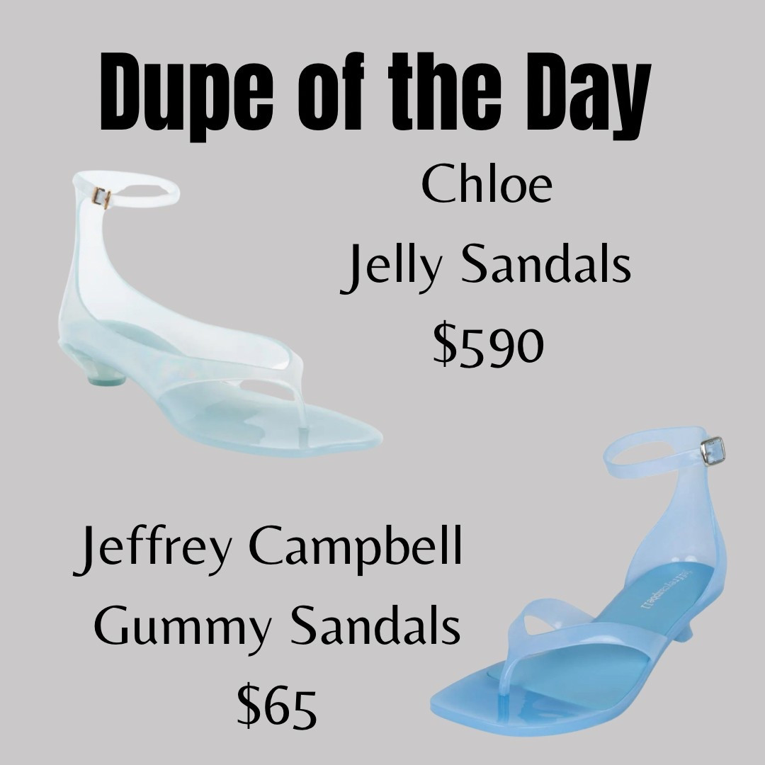 These Jeffrey Campbell Gummy THT jelly sandals are a steal at $65 and a near match for the $590 Chloé version. Same look, summer-perfect feel—just without the hefty price tag.
 



#LTKStyleTip #LTKOver40 #LTKShoeCrush