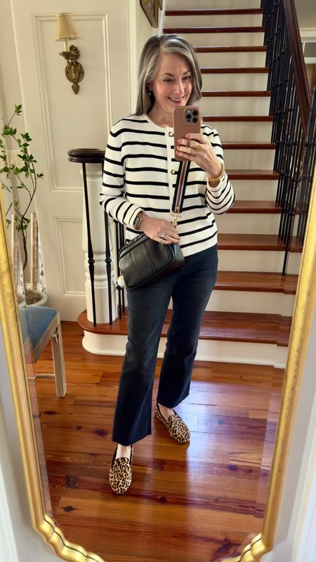 This Amazon striped lady cardigan/jacket is the perfect dupe for the expensive one! Love it! Wearing a medium in the jacket, 8 in Wit and Wisdom jeans and 8 in Birdies flats! 

#fallfashion #thelookforless #jeans #over50fashion #casuallook 

#LTKstyletip #LTKover40 #LTKshoecrush