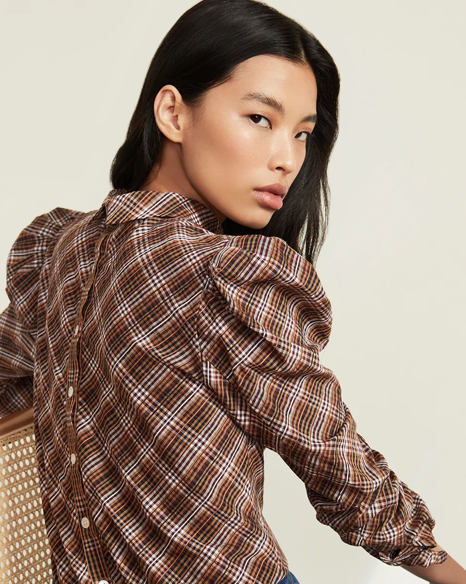 Isabel Plaid Top | Veronica Beard