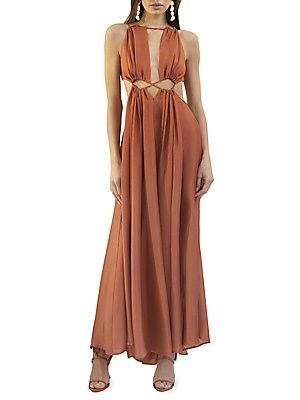 Cult Gaia Thera Cutout Maxi Dress - Amber - Size M | Saks Fifth Avenue