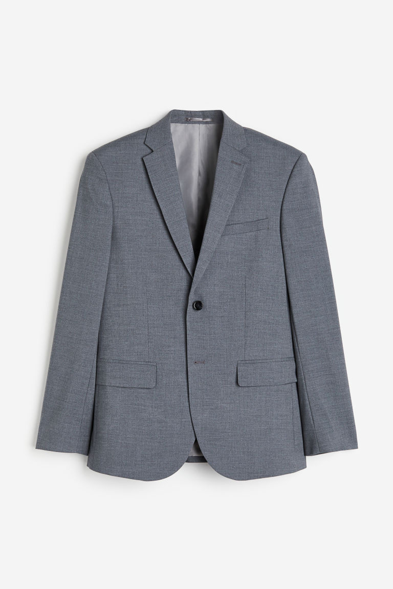 H & M - Slim Fit Single-Breasted Jacket - Gray | H&M (US + CA)