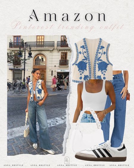 Amazon fashion finds, wide leg jeans, embroidered vest, summer outfit

#LTKFindsUnder50 #LTKFindsUnder100