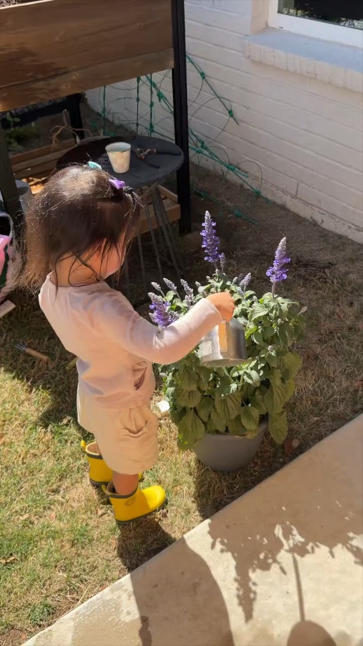 Gardening with Em! We love our raised planter box where we can grow herbs and more. A great activity to do with your little one this spring  

#LTKHome #LTKSeasonal
