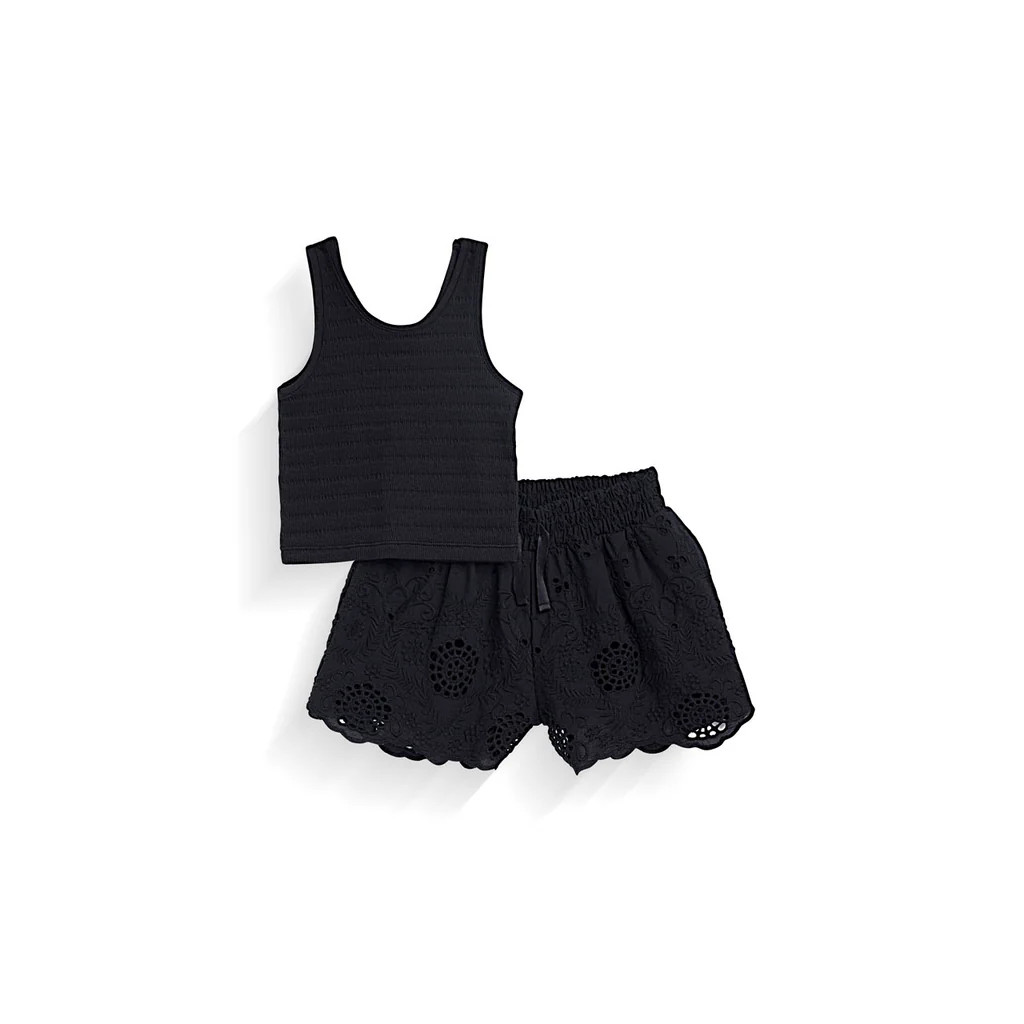 Splendid x @Cellajaneblog Girls Eyelet Short Set | Splendid