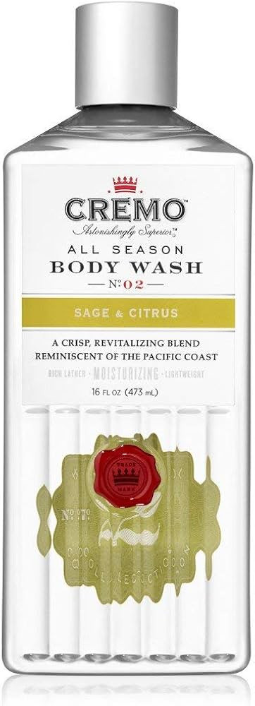 Cremo All Season Body Wash, Sage & Citrus, 16 fl oz (Pack of 2) | Amazon (US)