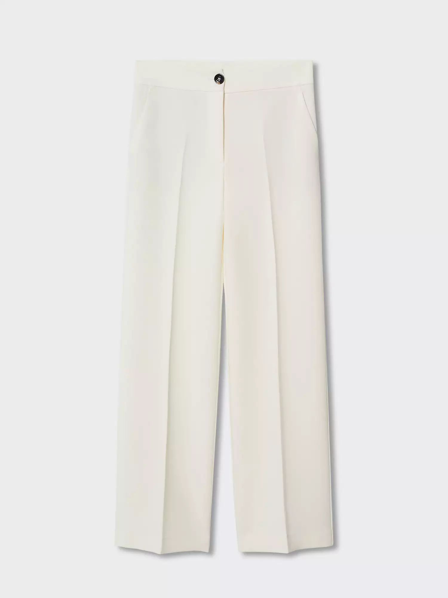 Mango Simon Tailored Trousers, Light Beige | John Lewis (UK)