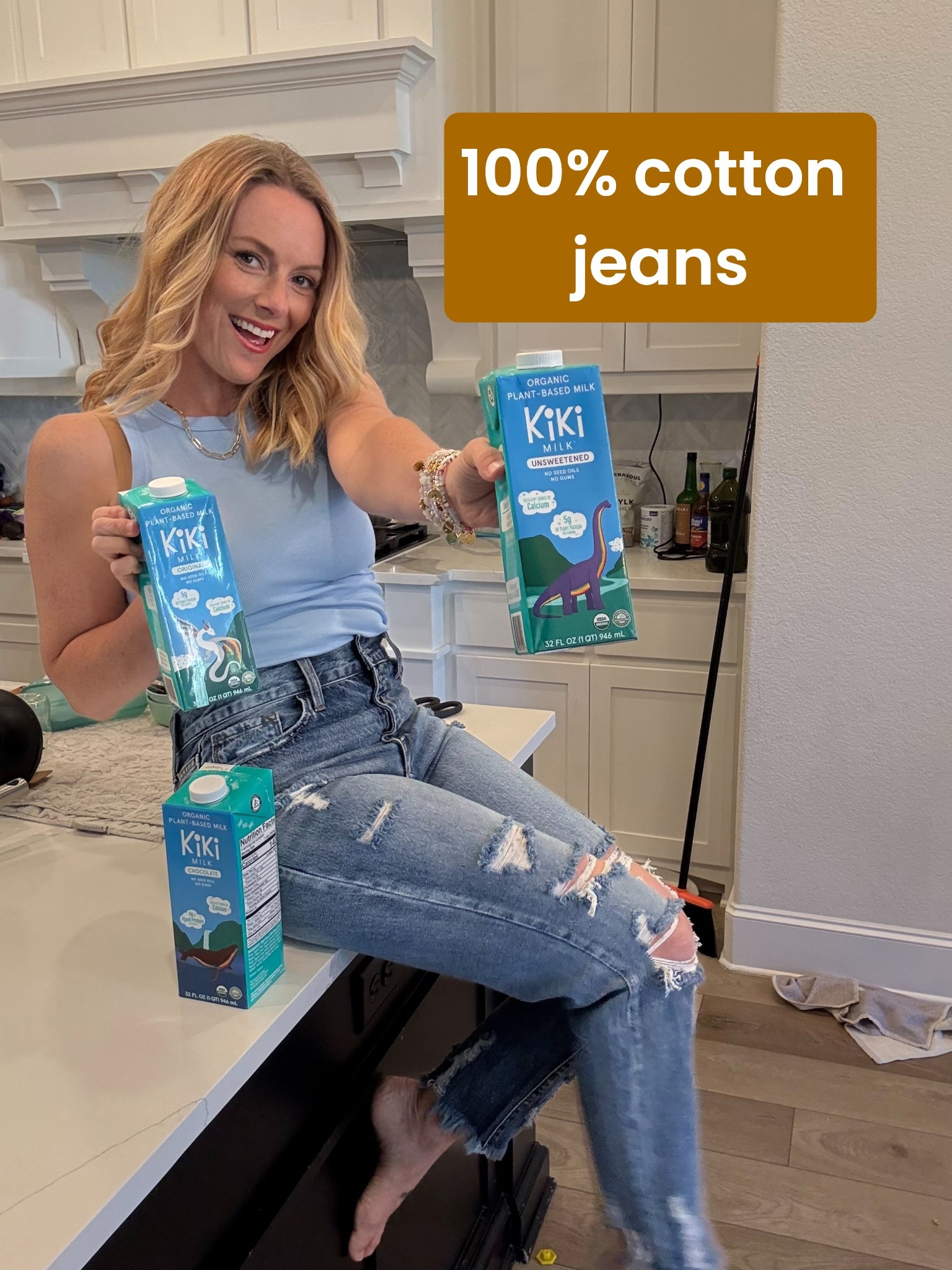 Mom jeans that are stylish, comfy and 100% cotton 👏 #momjeans

#LTKHome #LTKKids #LTKPetite