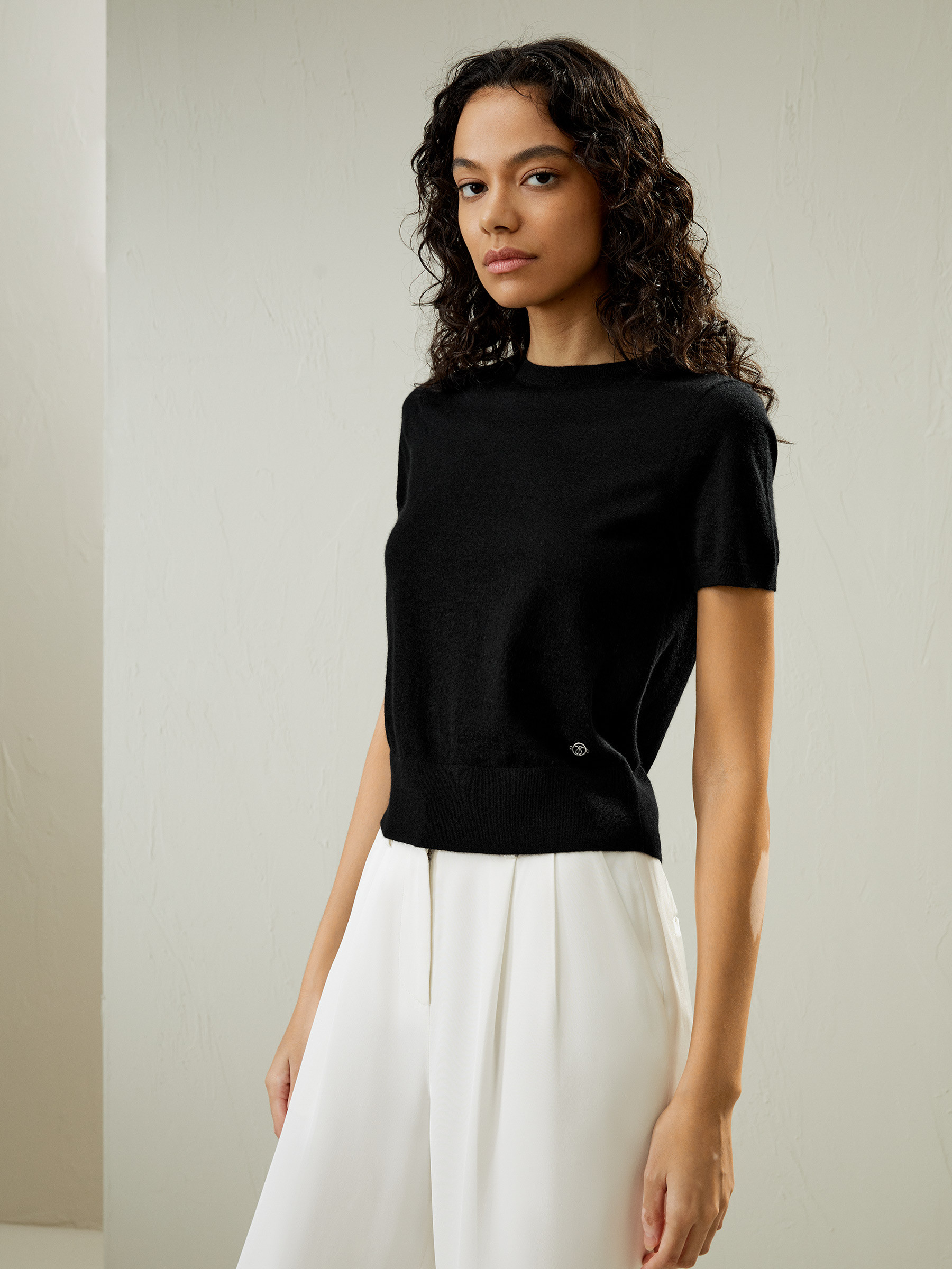Cashmere Round Neck Sweater | LilySilk