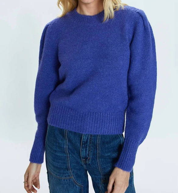 Colette Puff Sleeve Sweater In Periwinkle | Shop Simon