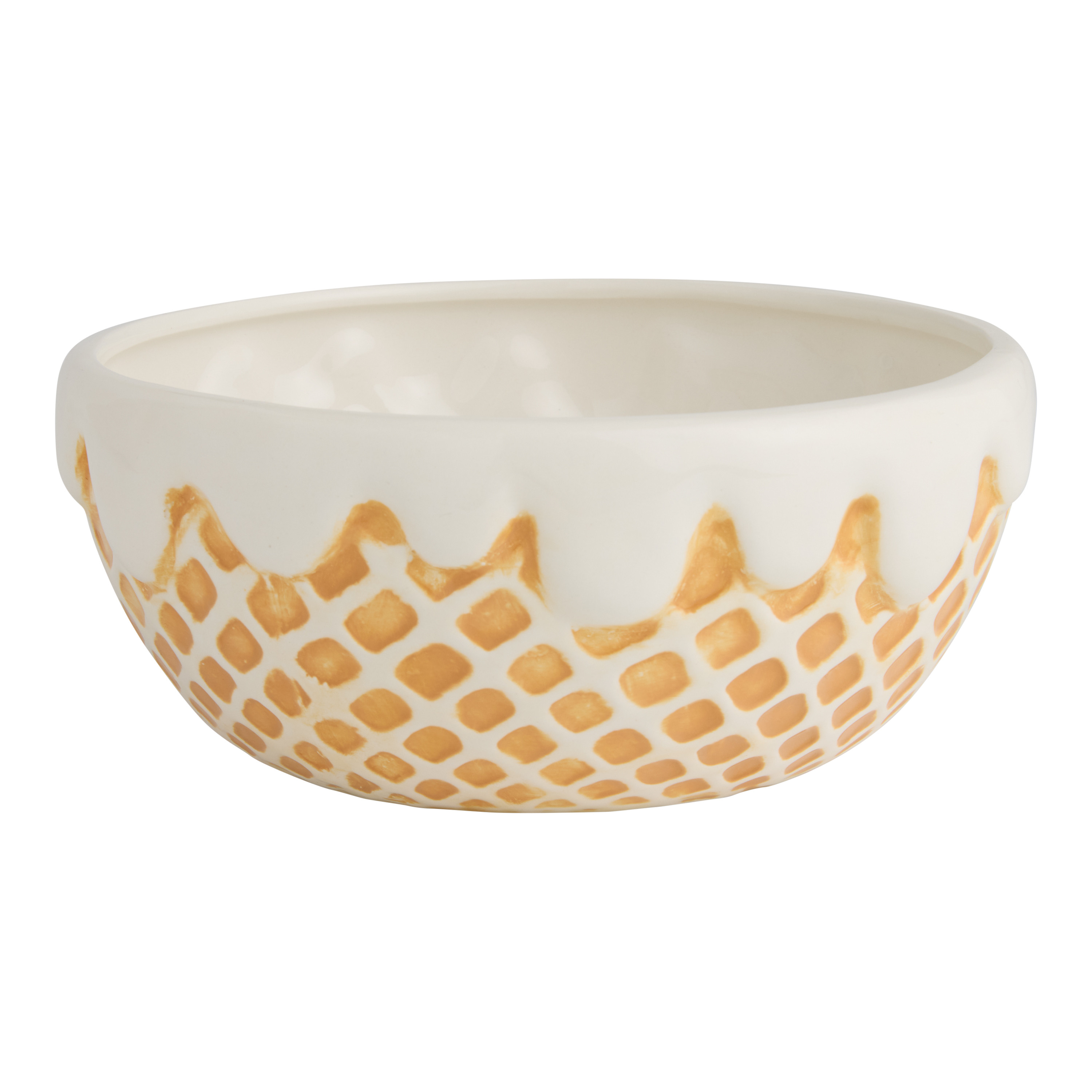 Waffle Cone Hand Painted Figural Serving Bowl | World Market