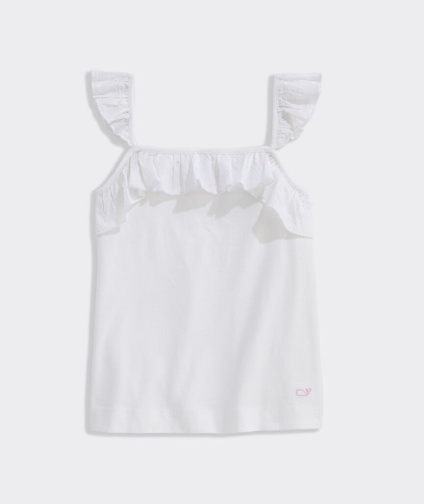 Girls' Eyelet Jersey Tank | vineyard vines