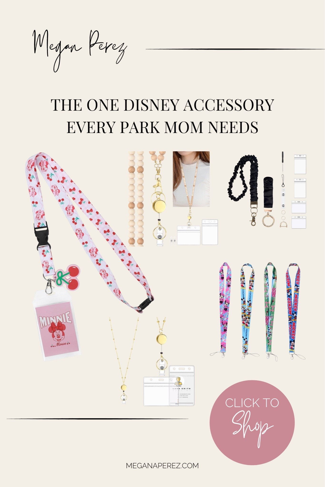 Your Disney park bag isn't complete without a good lanyard! Whether you're keeping track of your park pass, room key, or gift cards, a cute lanyard makes park days so much easier — and more stylish. I've rounded up my favorite Disney park lanyards for moms, from Minnie Mouse prints to elegant beaded styles that work with any Disneybound outfit. All linked and shoppable right here!

#LTKootd #LTKgrwm #LTKmomlife