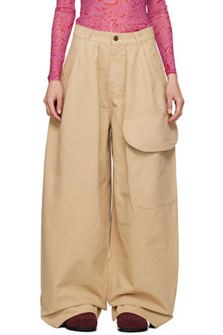 Beige Cargo Trousers | SSENSE