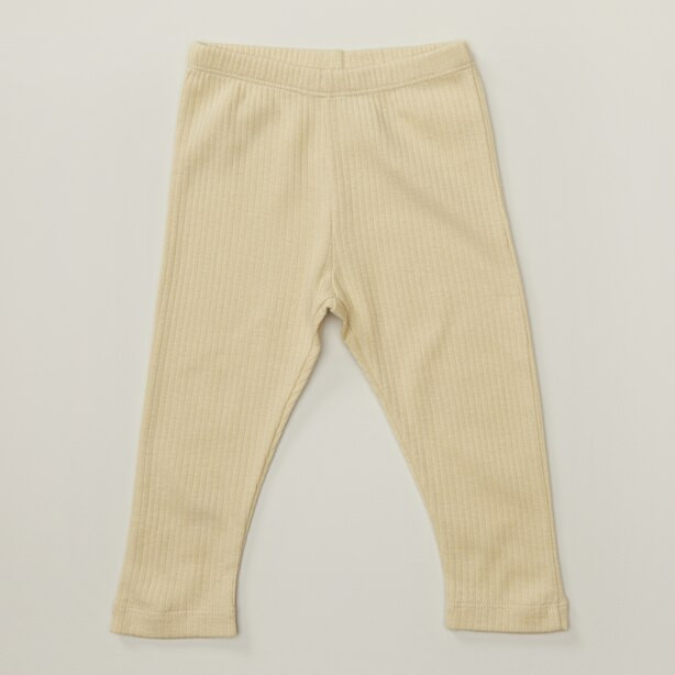 ORGANIC RIBBED PANTS, PUTTY 12-18 MONTHS | Indigo (CA)