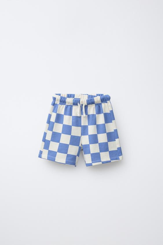 CHECKERBOARD BERMUDA SHORTS | Zara UK