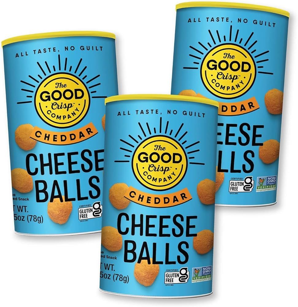The Good Crisp Company, Cheese Balls, Cheddar, 2.75 Ounces (Pack of 3) | Amazon (US)