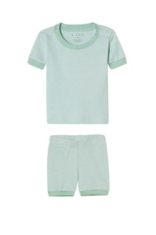 Baby Shorts Set in Parisian Green | LAKE Pajamas