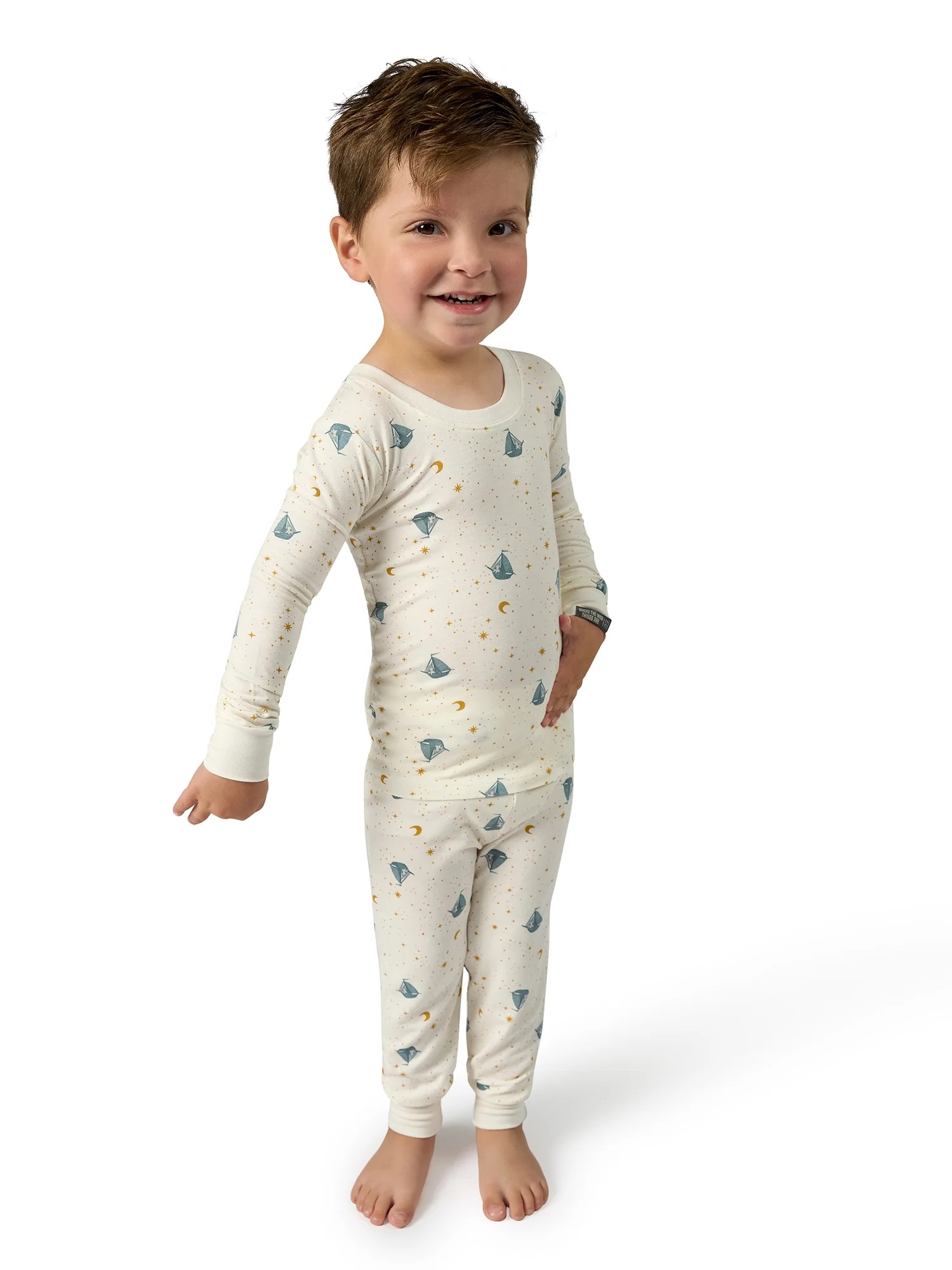 Modern Moments x Where the Wild Things Are Toddler Neutral Pajama Set, 2-Piece, Sizes 12M-5T | Walmart (US)