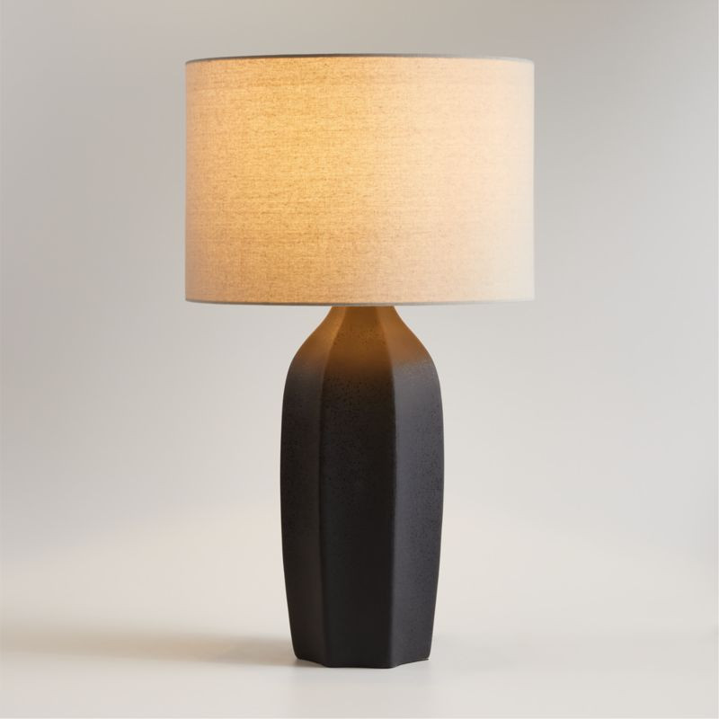 Amaryllis Large Black Ceramic Table Lamp 29.5" + Reviews | Crate & Barrel | Crate & Barrel
