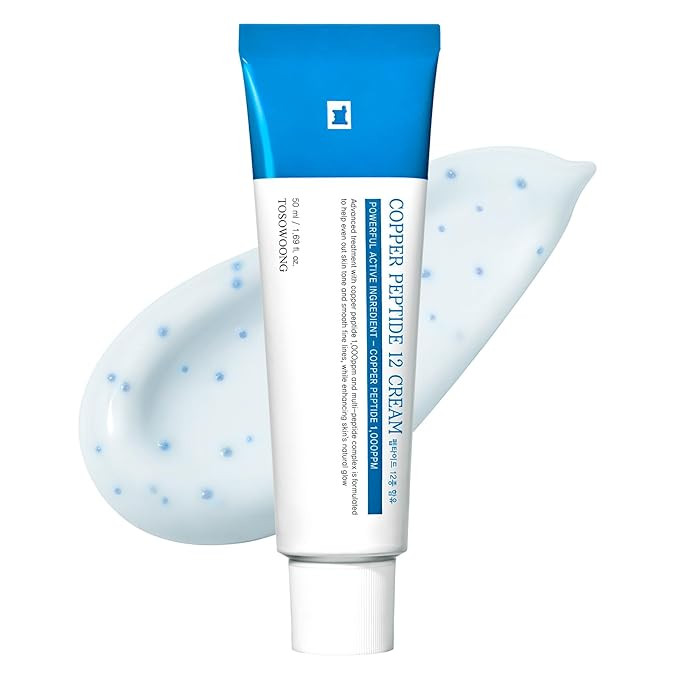 TOSOWOONG Copper Peptide 12 Cream, 99% Purity of Copper Tripeptide-1, GHK-Cu, 12 Multi-Peptide Po... | Amazon (US)