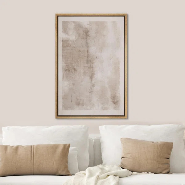 Minimal Landscape " Faded Textured Brown Tan Color Blocks Abstract Shapes Minimalism Contemporary... | Wayfair North America