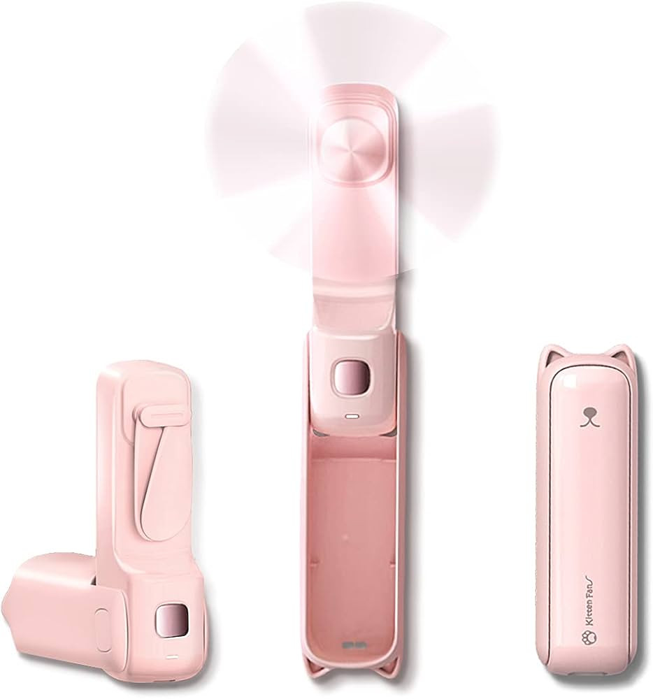 Handheld Portable Fan, Foldable 3 IN 1 fan with USB Rechargeable Battery Operated 12-24 Hours Wor... | Amazon (US)