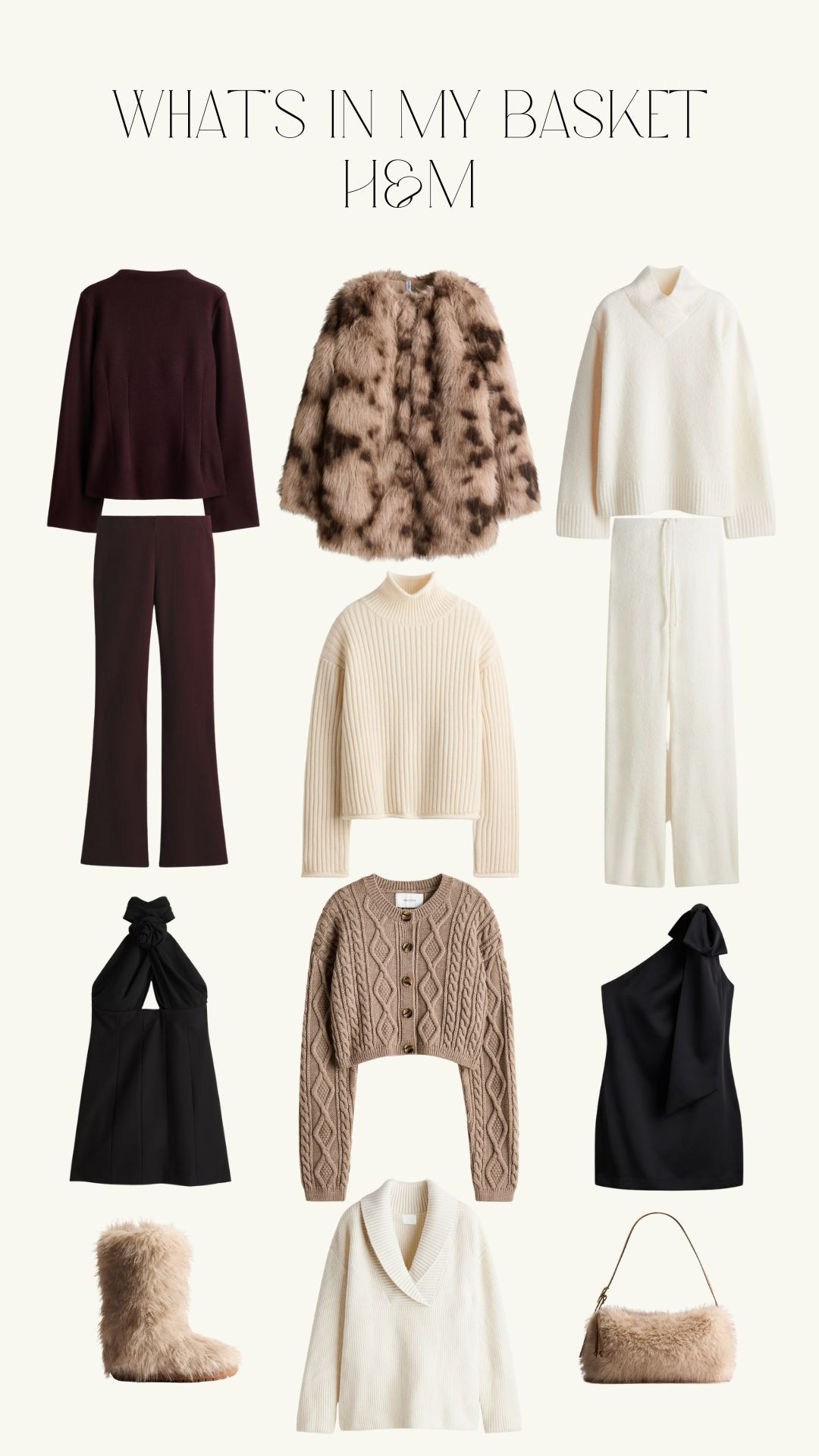 What's in my H&M basket this week! Winter fashion, knitwear, matching set, faux fur, co-ord, cosy fashion, New Year's Eve outfit, party dress 

 #LTKCyberWeek #LTKuk #LTKstyletip