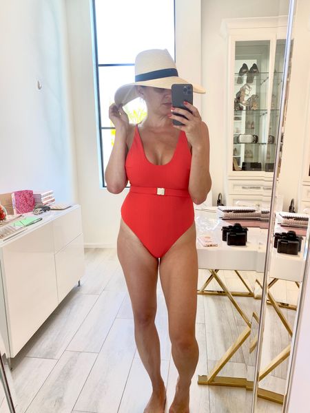 This one piece is 🙌🏽 also comes in black and white and cream. 

#LTKStyleTip #LTKFindsUnder50 #LTKSwim
