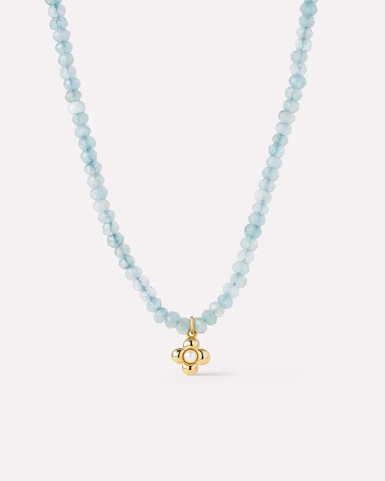 Liora Blue Jade Bead Necklace | Ana Luisa