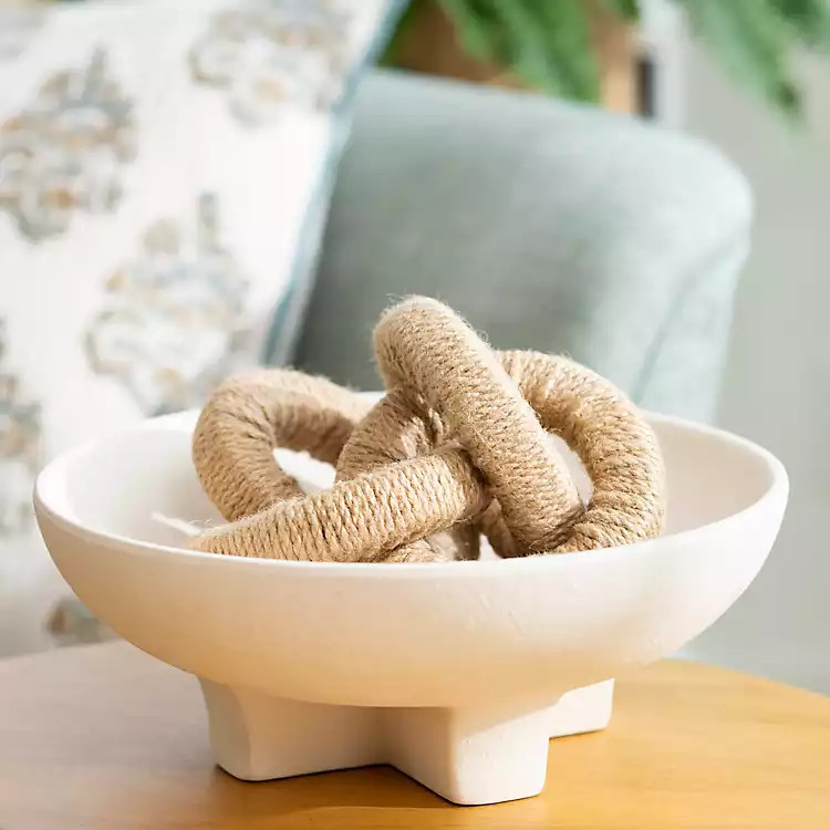 New! Cream Ceramic Pedestal Bowl | Kirklands