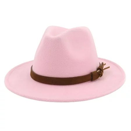 Sanwood Unisex Hat Pink Fedora Adjustable Breathable Felt Men Vintage Style Hat for Hiking | Walmart (US)
