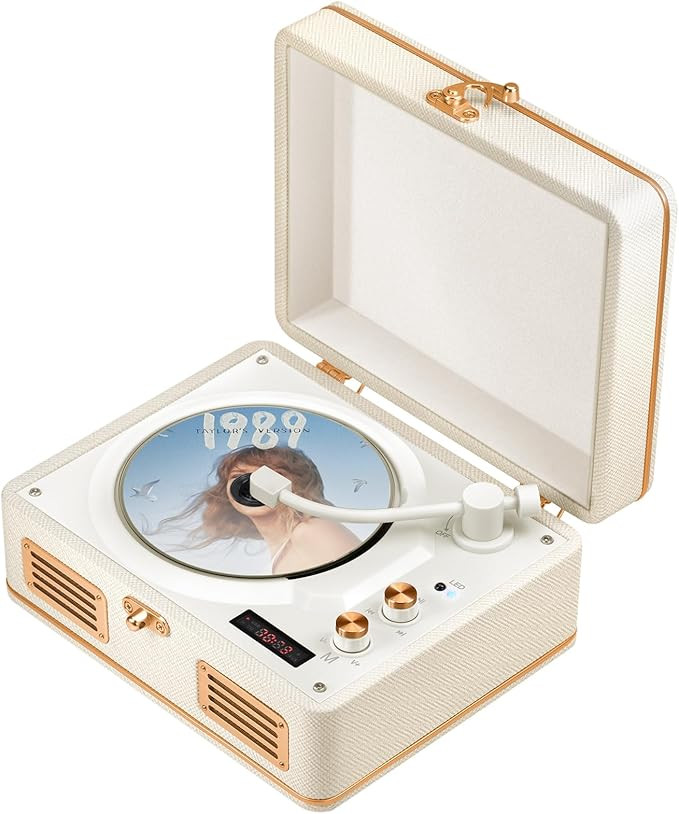 Portable CD Player for Home with HiFi Speakers, Rechargeable Bluetooth Desktop CD Player with Rem... | Amazon (US)