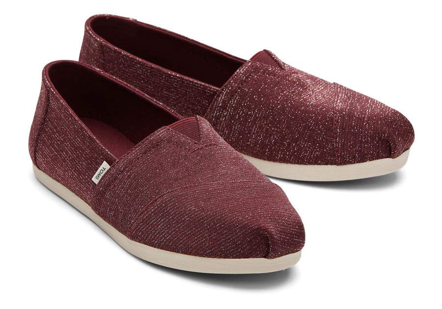 Alpargata Glimmer Red Slip On Espadrille Ortholite | TOMS | TOMS (US)