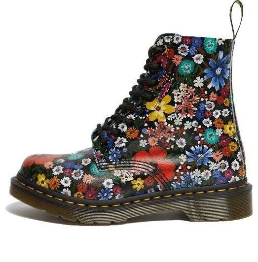 (WMNS) Dr. Martens 1460 Pascal Floral Lace Up Boots Black 26113102 | KICKS CREW