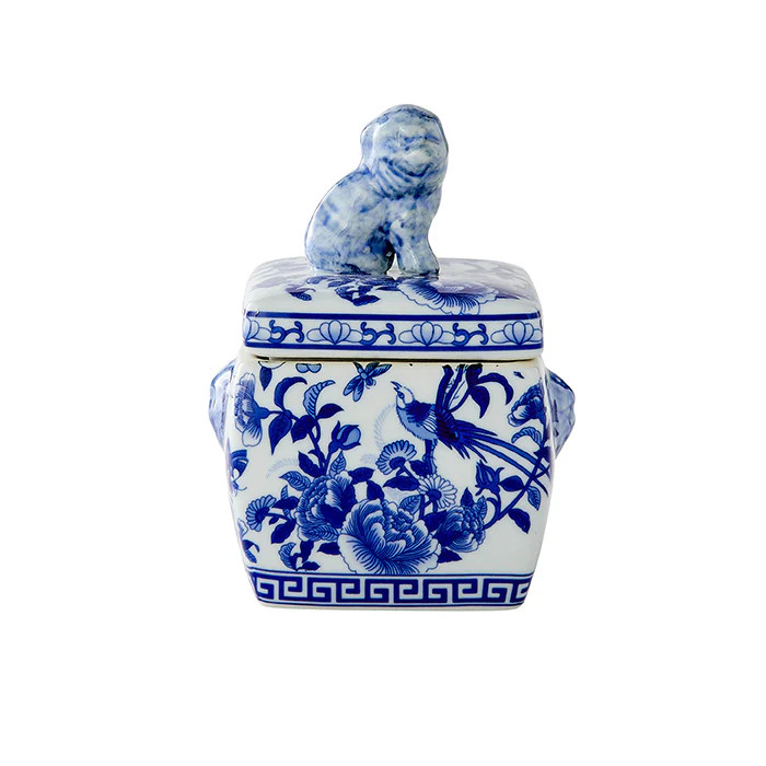 Foo Dog Jar in Blue & White | Caitlin Wilson Design