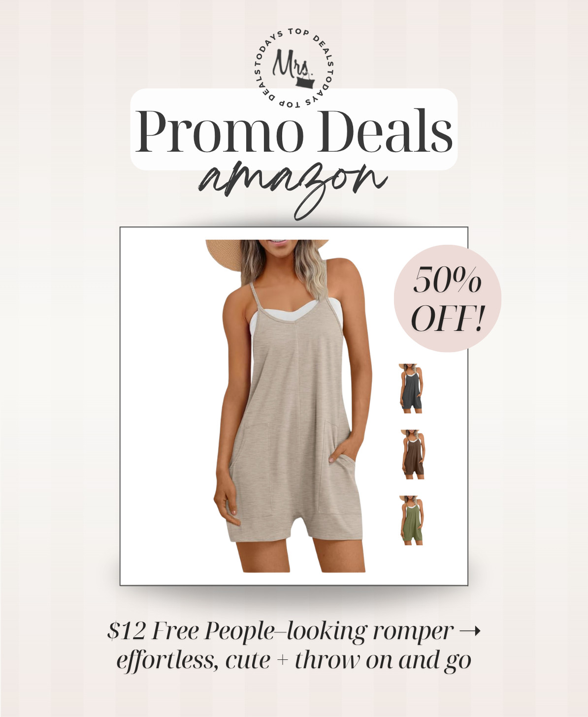 $12 Free People–looking romper ➝ effortless, cute + throw on and go 

 #LTKootd #LTKSeasonal #LTKSaleAlert