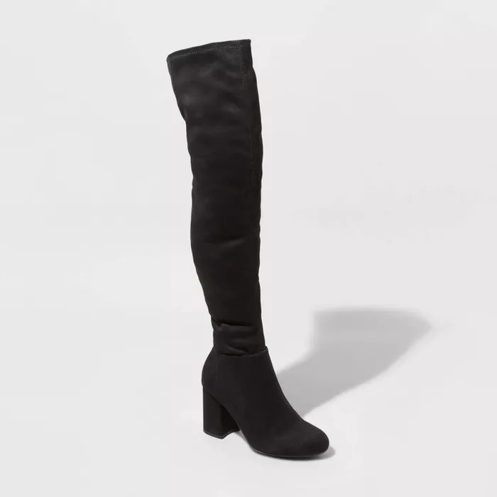 Women's Tonya Microsuede Heeled Fashion Boots - A New Day™ | Target