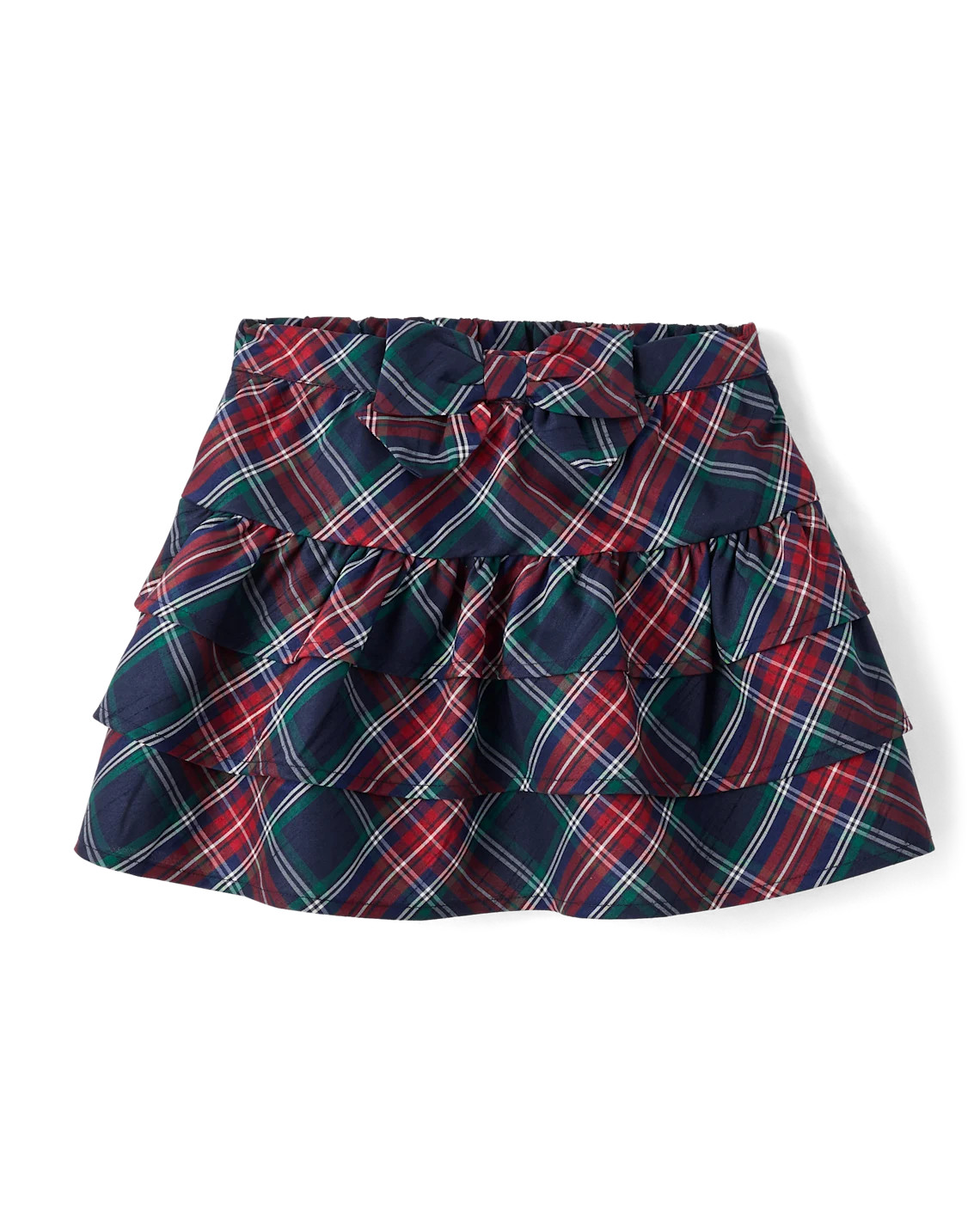 Girls Plaid Tiered Skirt - Royal Christmas - BLUE | Gymboree | Gymboree