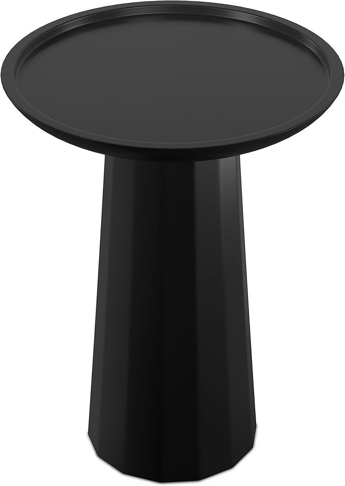 SIMPLIHOME Dayton SOLID MANGO WOOD 13 Inch Wide Round Contemporary Wooden Accent Table in Black, ... | Amazon (US)