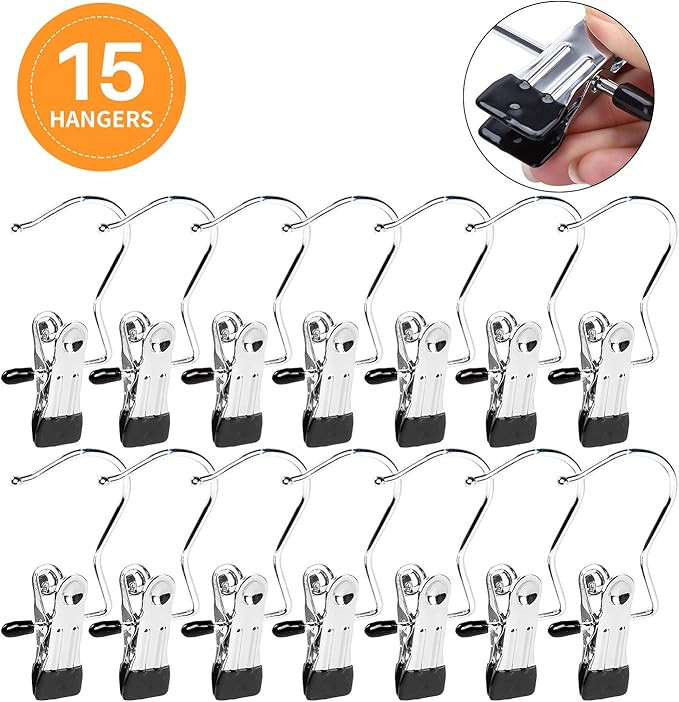Frezon Laundry Hook, Boot Hanger Hat Hangers Hold Clips Hanging Clothes Pins, Stainless Steel Han... | Amazon (US)