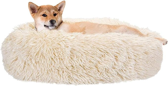 SlowTon Calming Dog Bed for Small Medium Large Dogs Cats, Donut Cuddler Cozy Warm Anti-Anxiety Do... | Amazon (US)