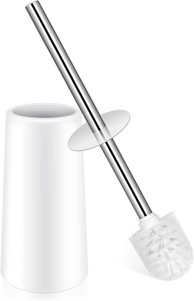 Toilet Brush, Toilet Brush with Holder, Toilet Bowl Brush with Stainless Steel Handle Durable Bri... | Amazon (US)